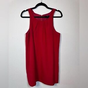 Oleg Cassini Red high neck dress